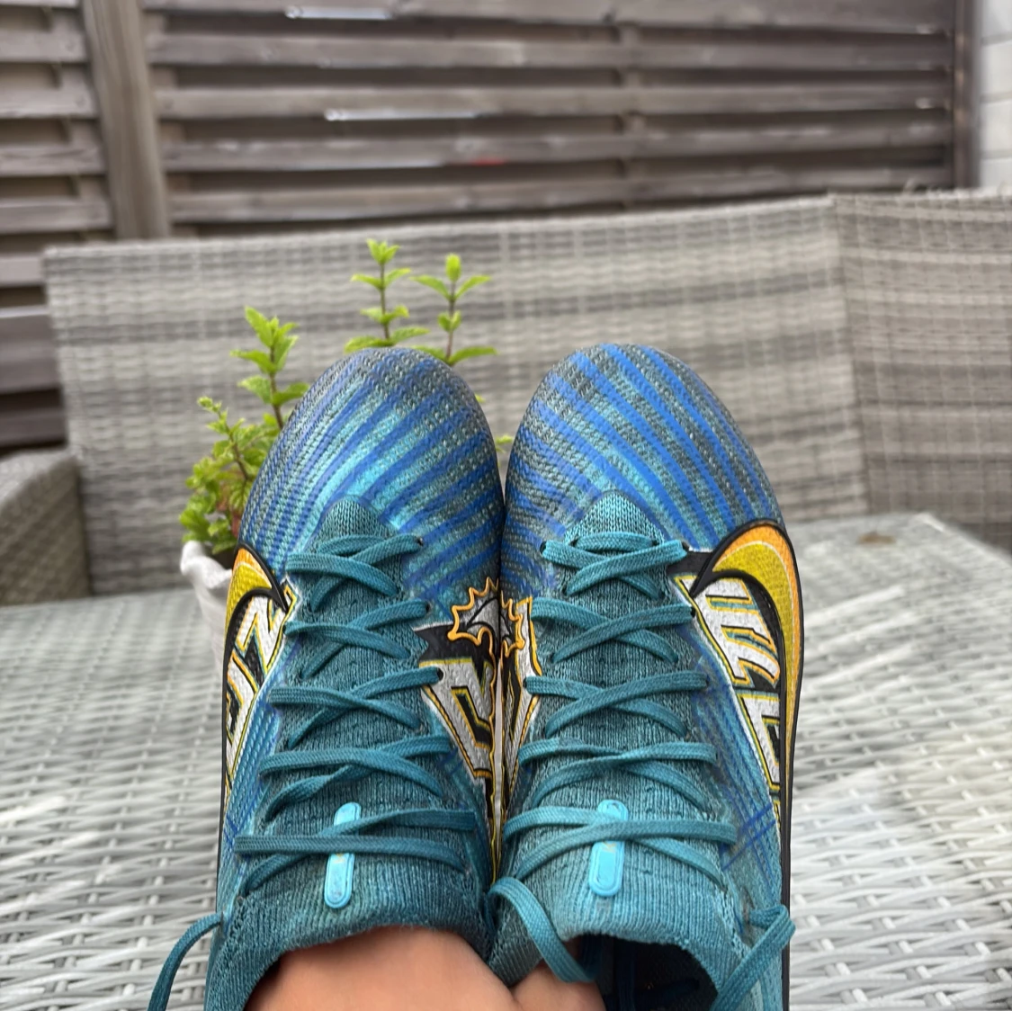 Nike Zoom Mercurial fotbollsskor blå/gul - 3