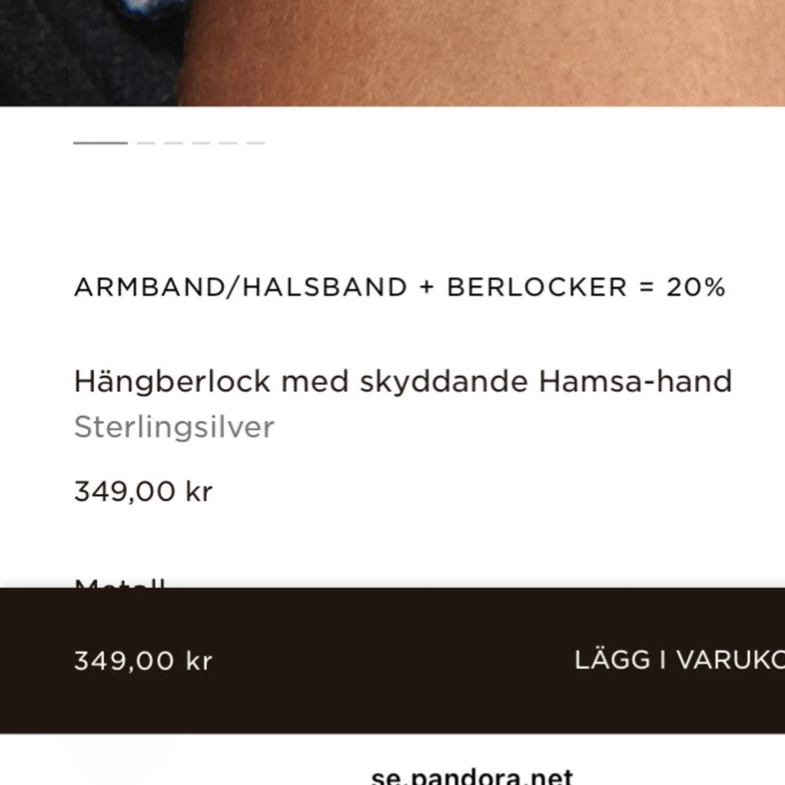 Pandora charm hamsa hand  - 3