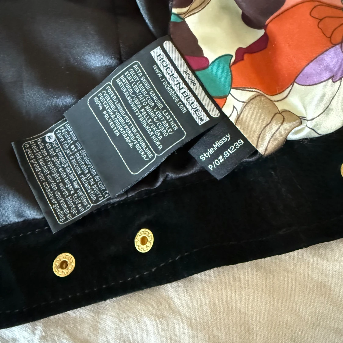 Svart mocka skinnjacka Rock'n Blue - 4