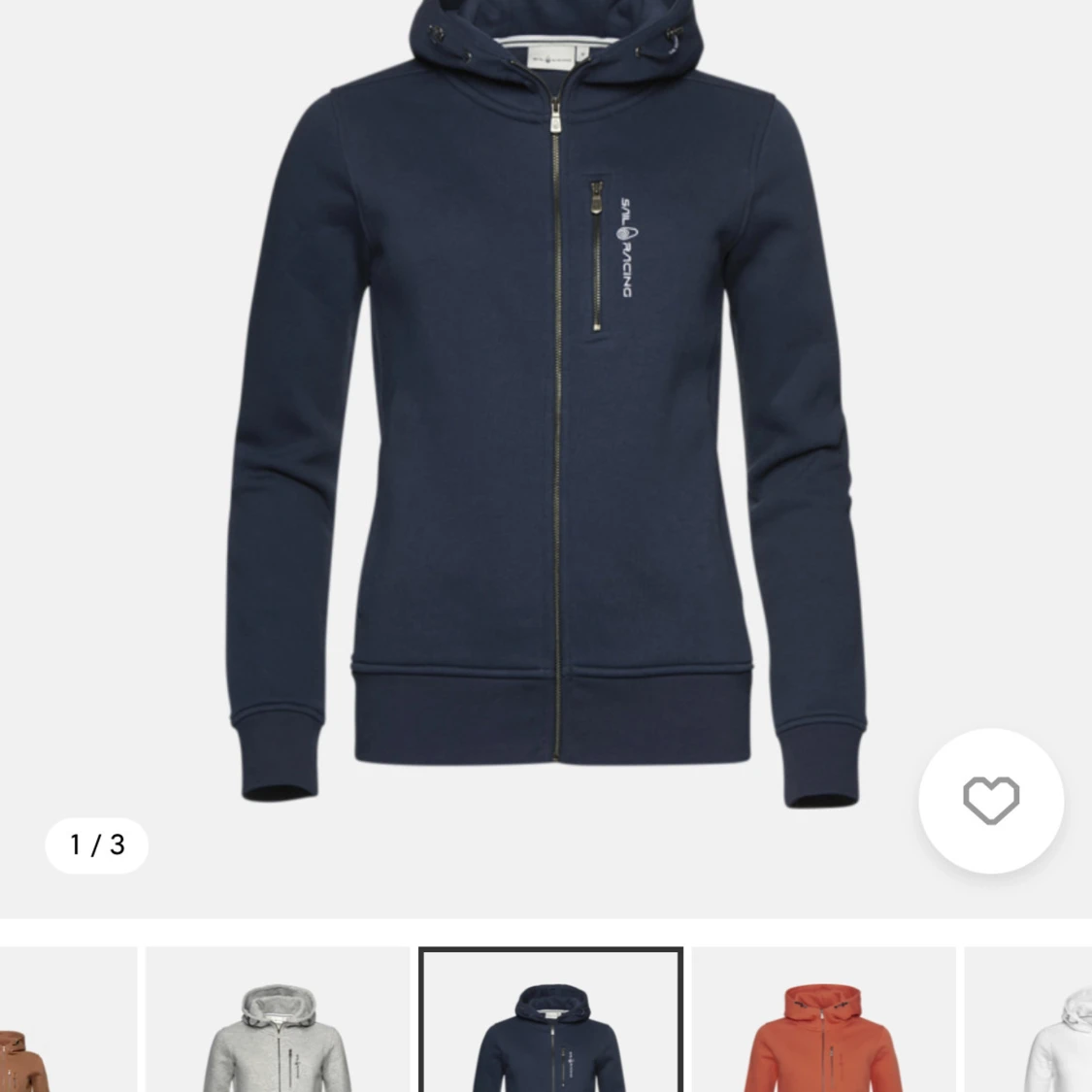 Sail Racing zip i mörkblå