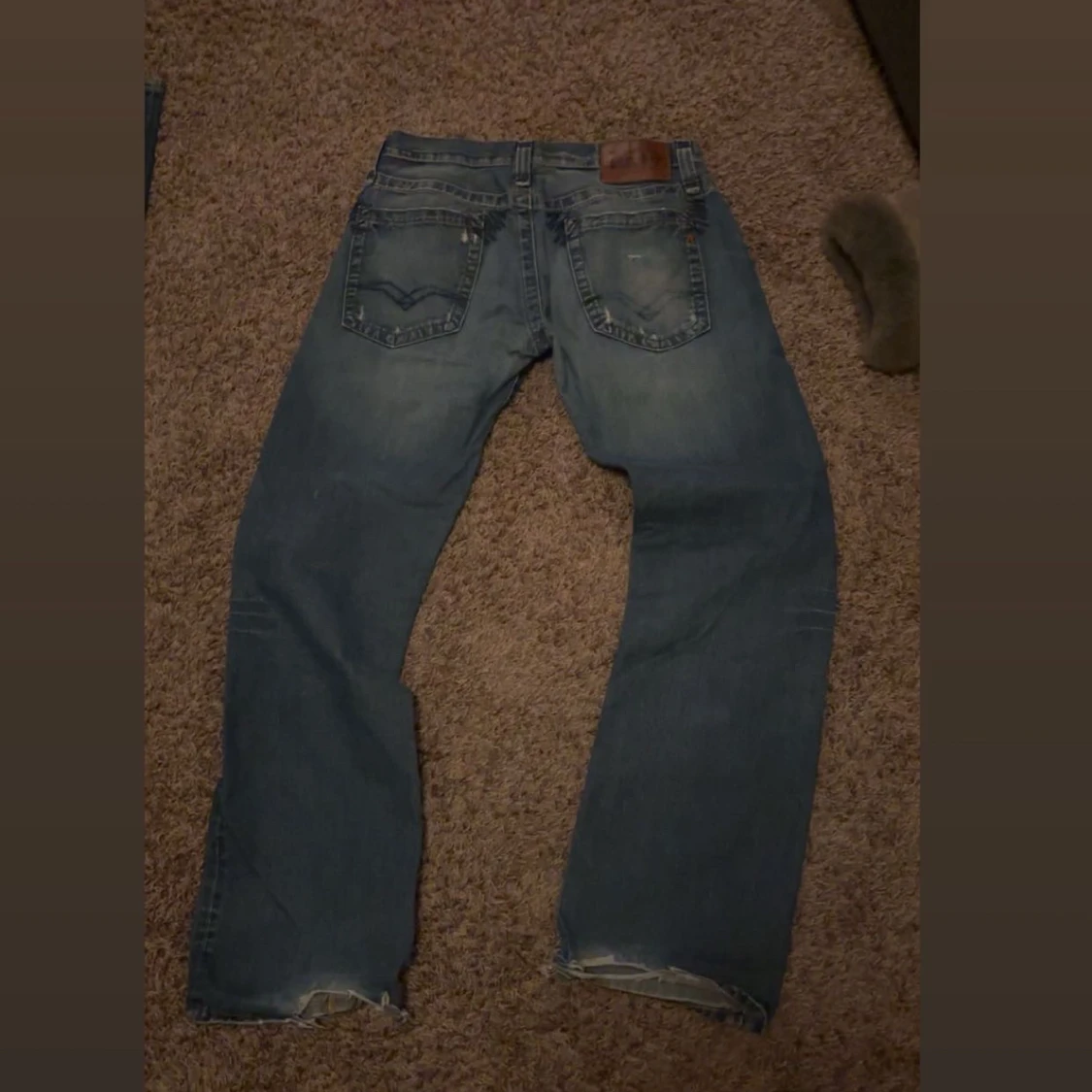 Blå Replay jeans med slitningar - 1