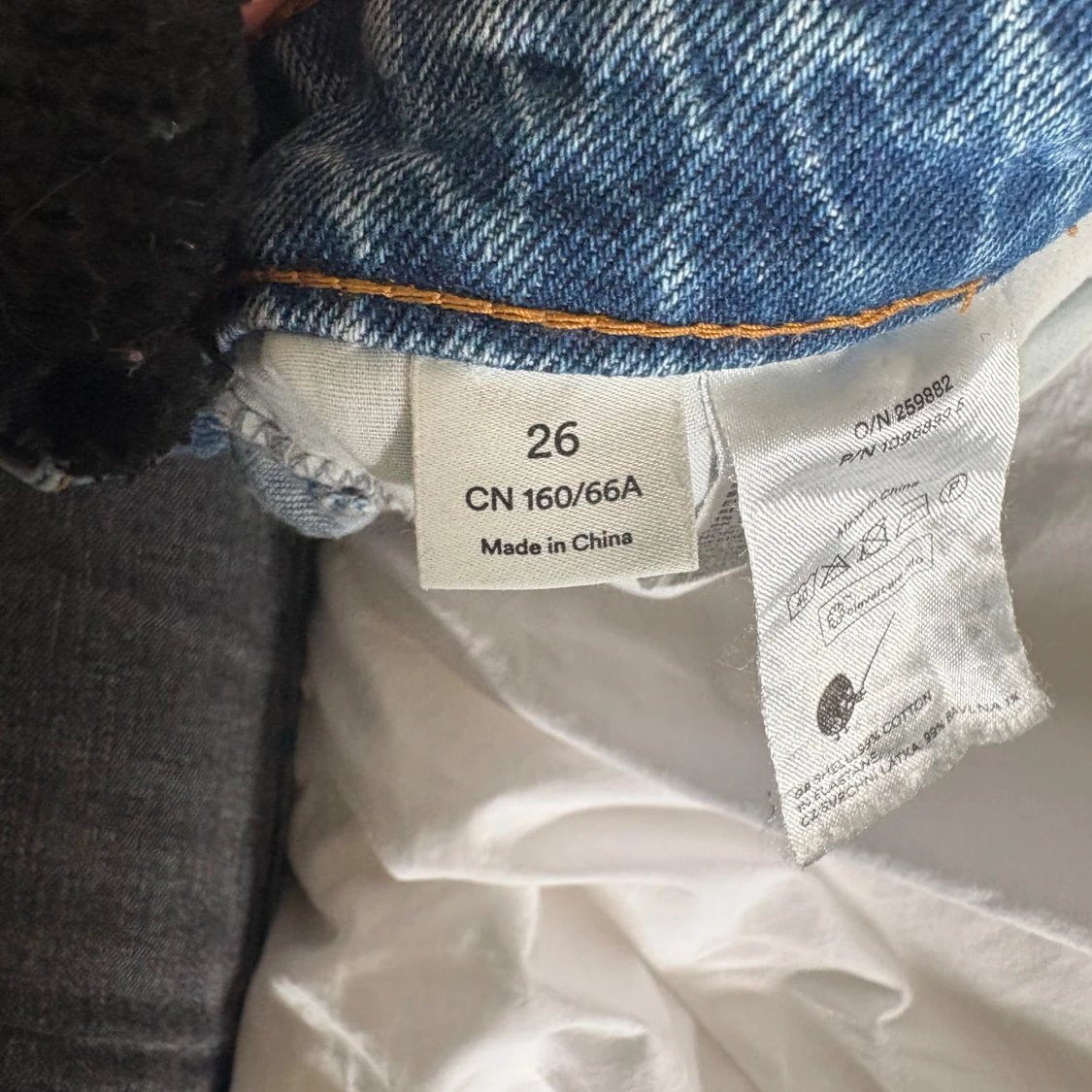 Blå bootcut/raka jeans - 4