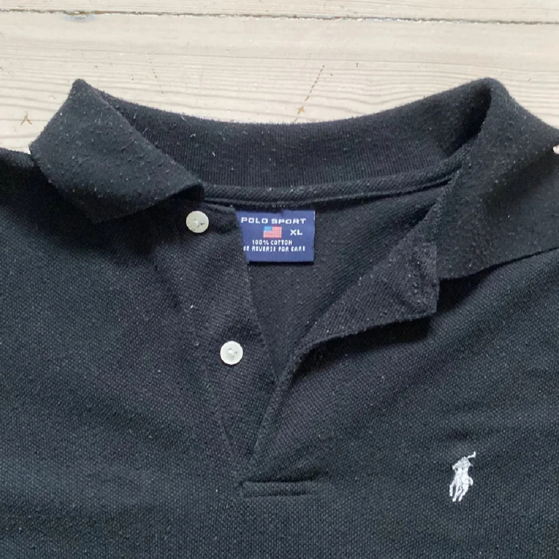 Svart långärmad pikétröja Polo Sport - 1