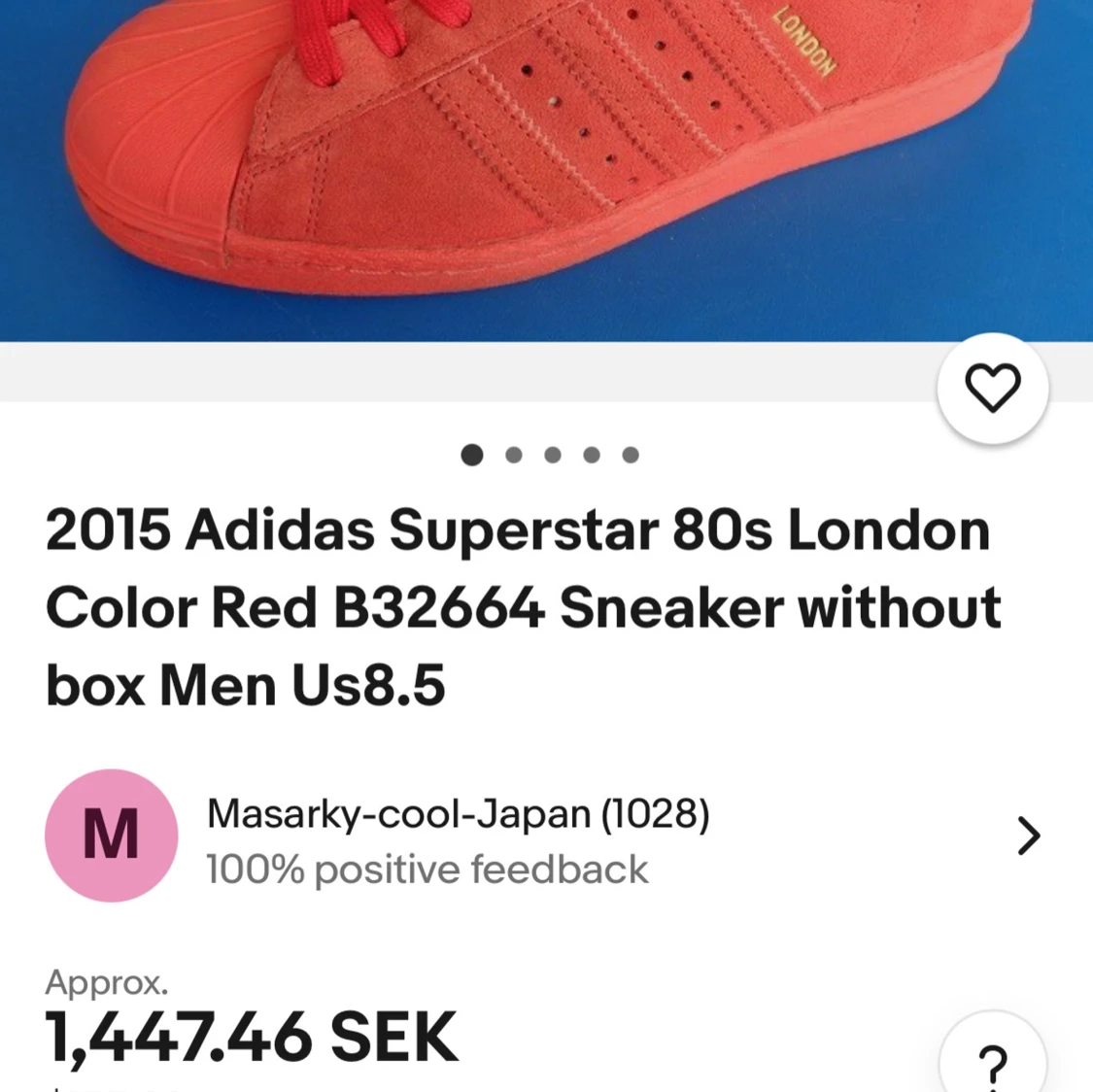 Adidas Superstar röda mockasneakers - 4