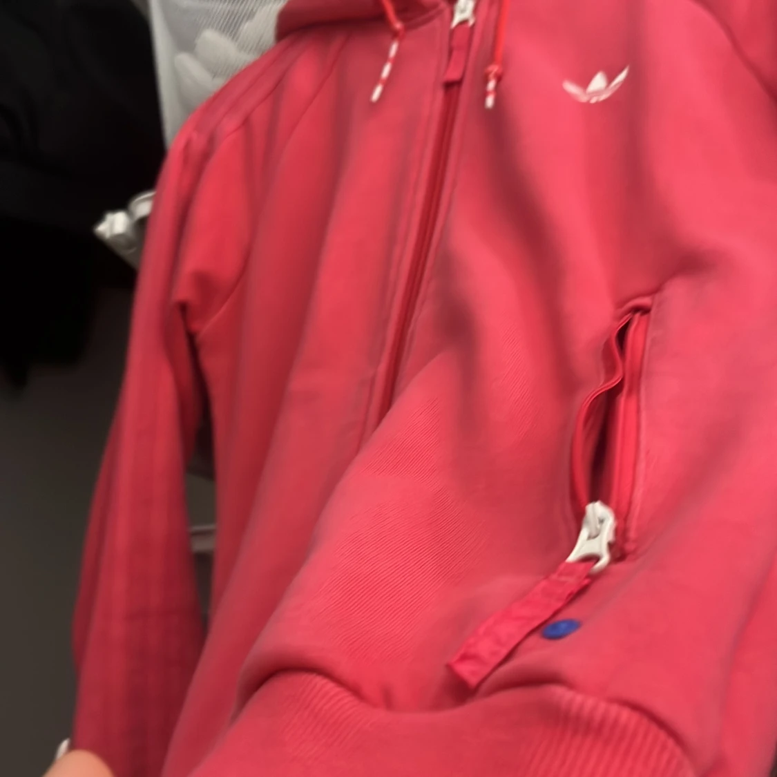 Rosa hoodie från Adidas med dragkedja - 3