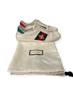 Gucci ace - Säljer nu dessa snygga Gucci ace skor 👟 i storlek uk 7 som passar 41 ungefär, dustbag och extra snören ingår, skriv för fler bilder/frågor🙌🏼