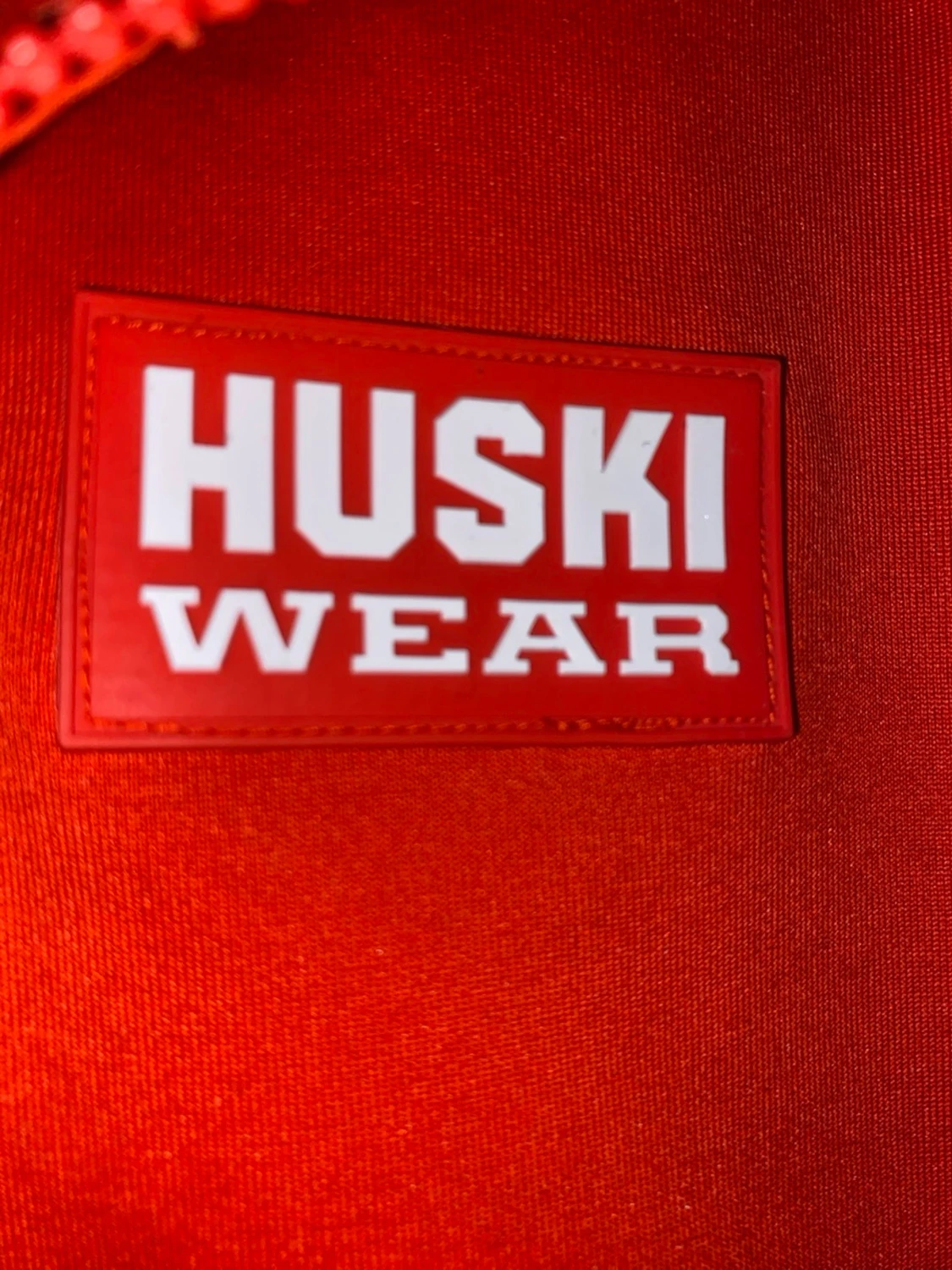 Röd fleecehoodie från Huski Wear XL - 1