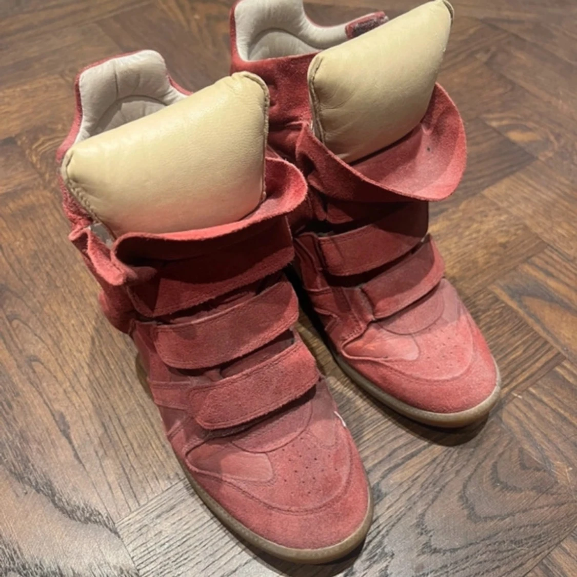 Röda Isabel Marant wedge sneakers bekett - 2