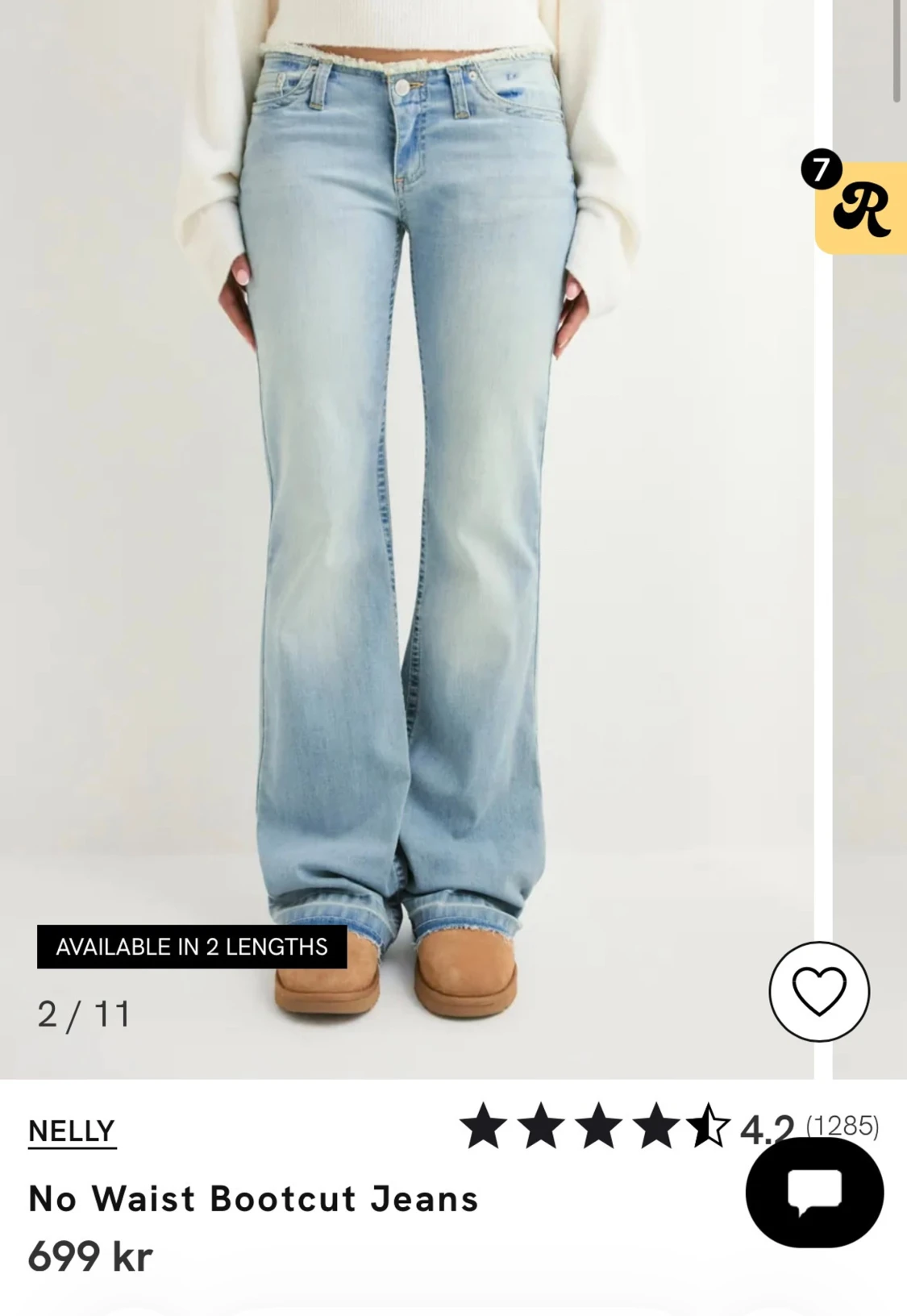 No waist bootcut jeans  - 1