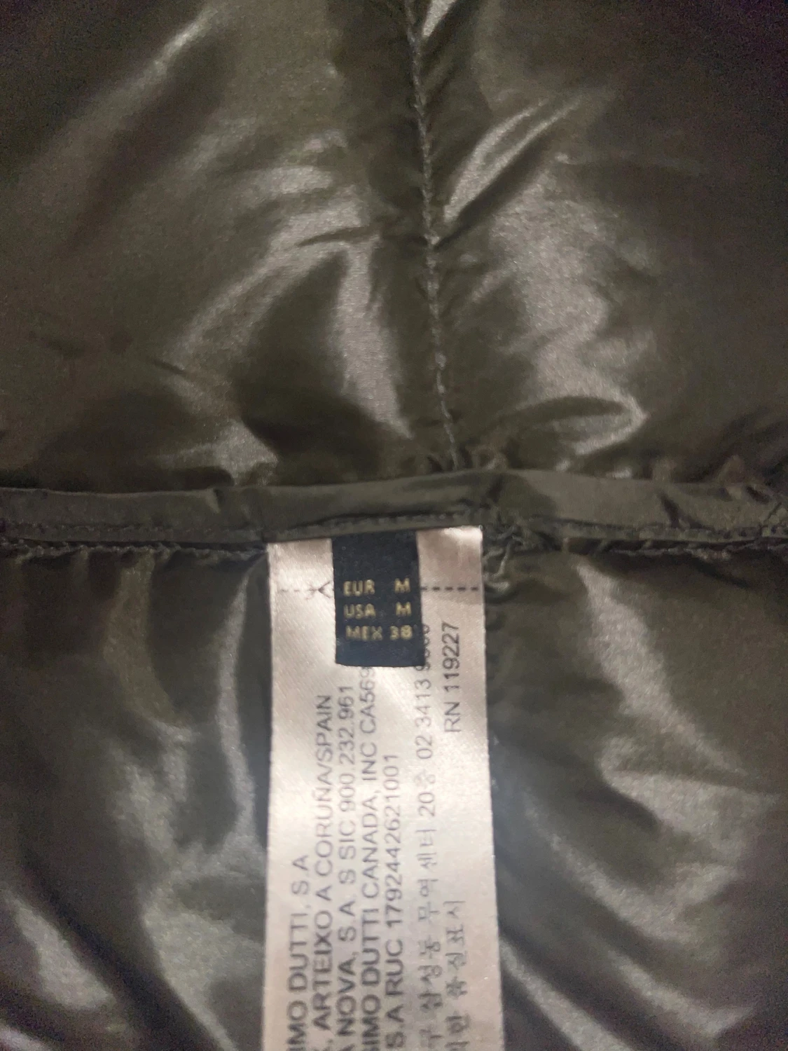 Mörkgrön dunjacka Massimo dutti - 5