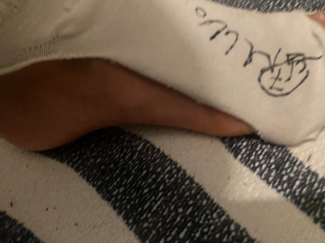 Vit snygg strumpa som Ronaldo har signerat - 3