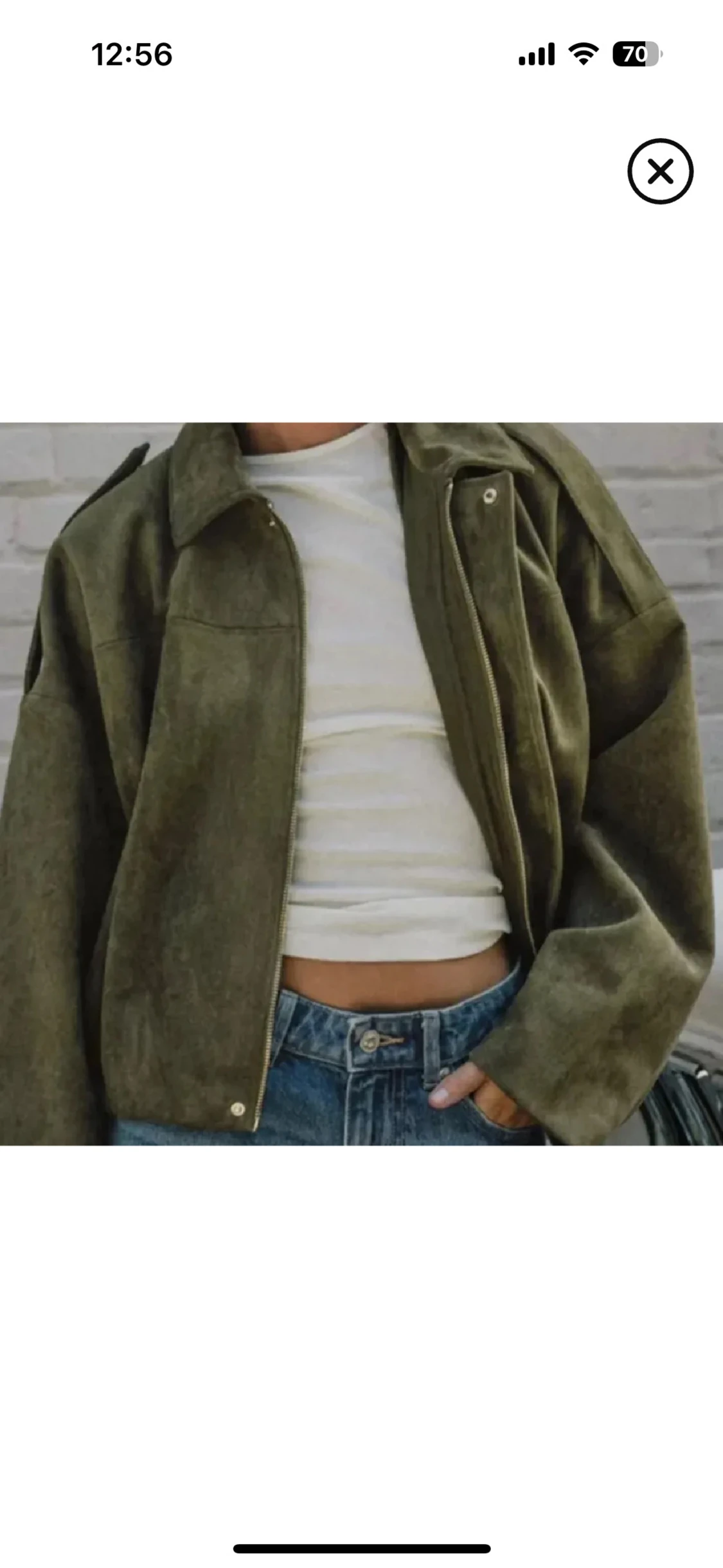 Grön bomberjacka zara