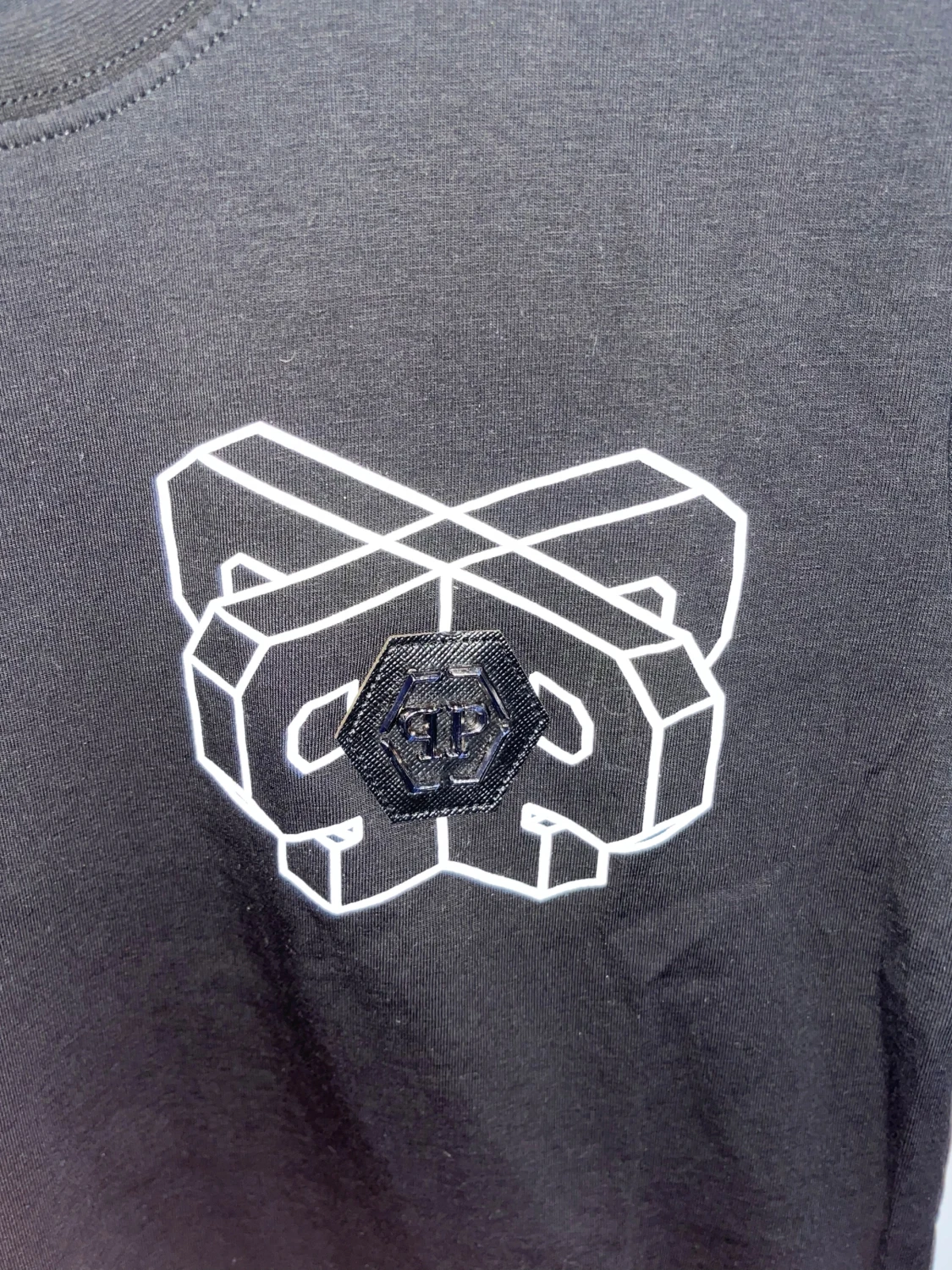 Svart Philipp Plein t-shirt med tryck - 1