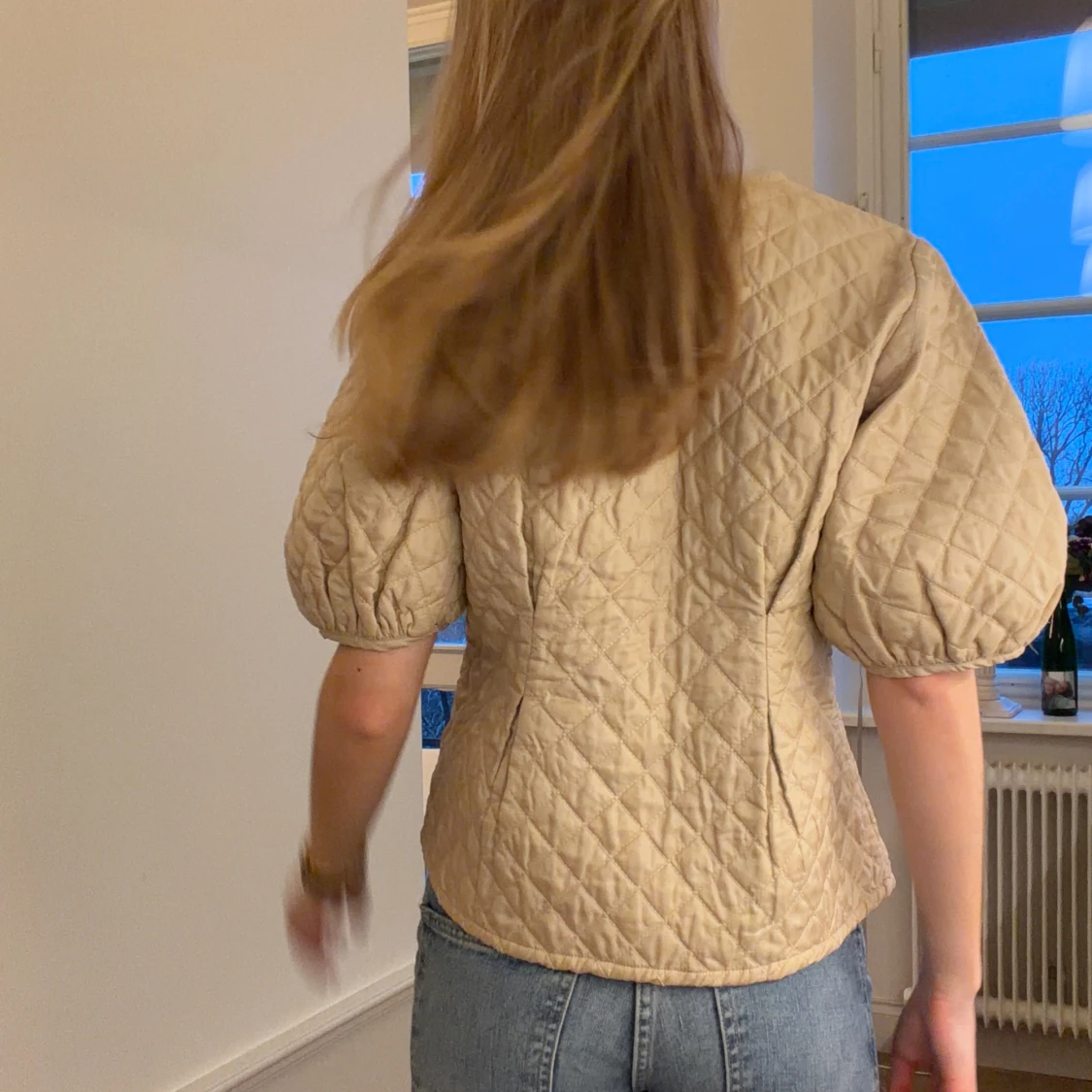 Beige quiltad blus - 3