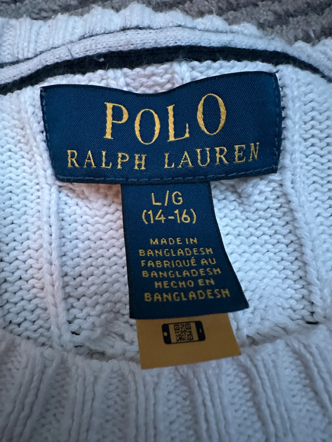 Vit kabelstickad tröja Polo Ralph Lauren - 4