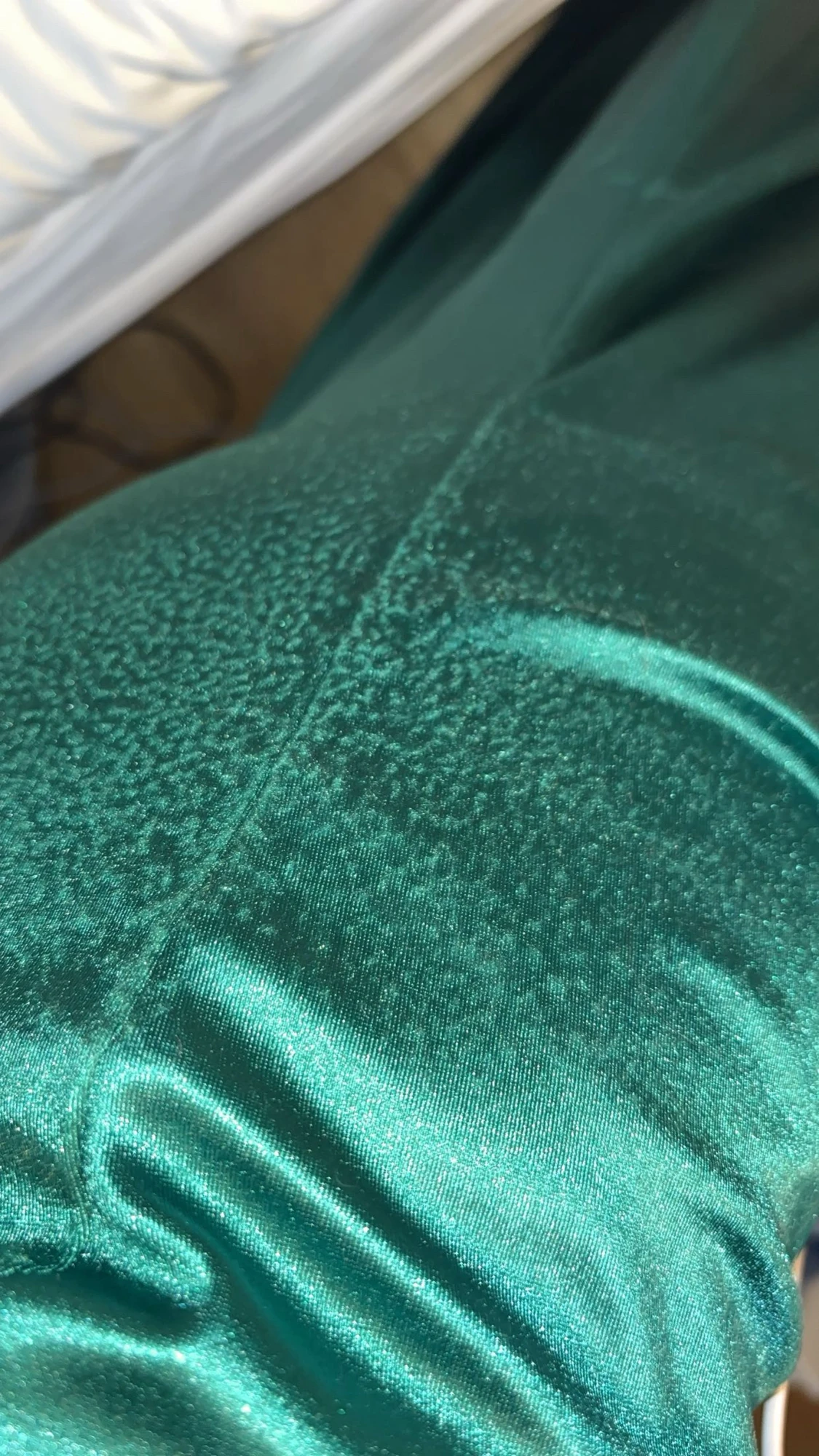 Grön axelbandlös lång balklänning - 6