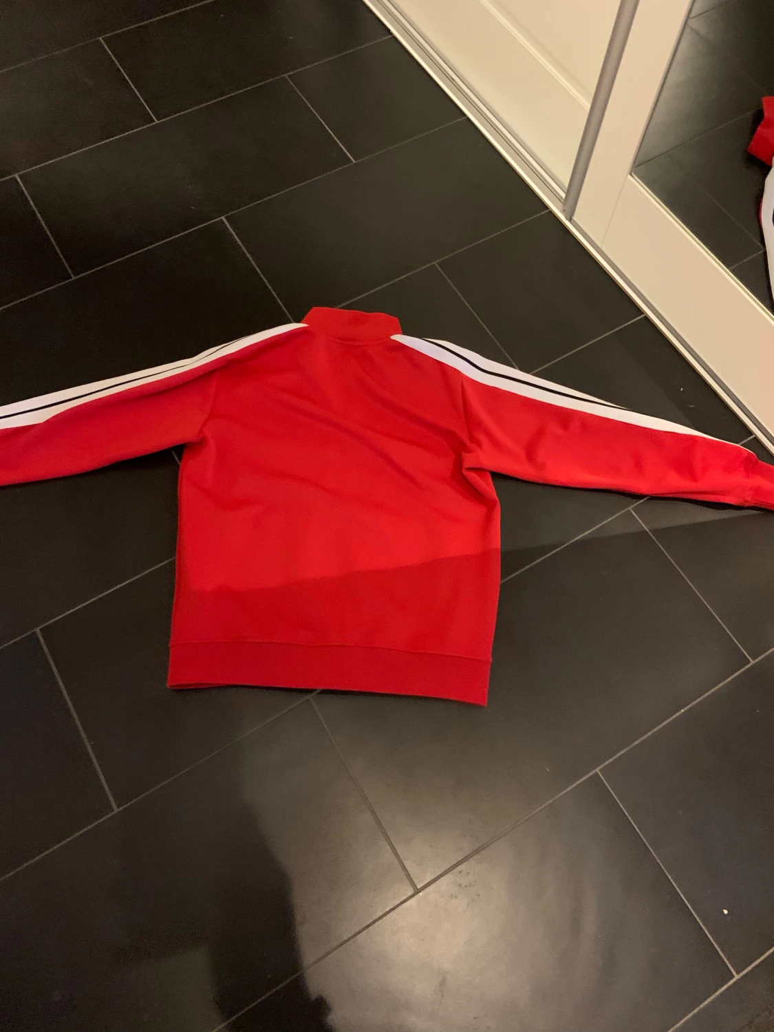 Äkta Röd Palm Angels tröja med vita ränder  - 1