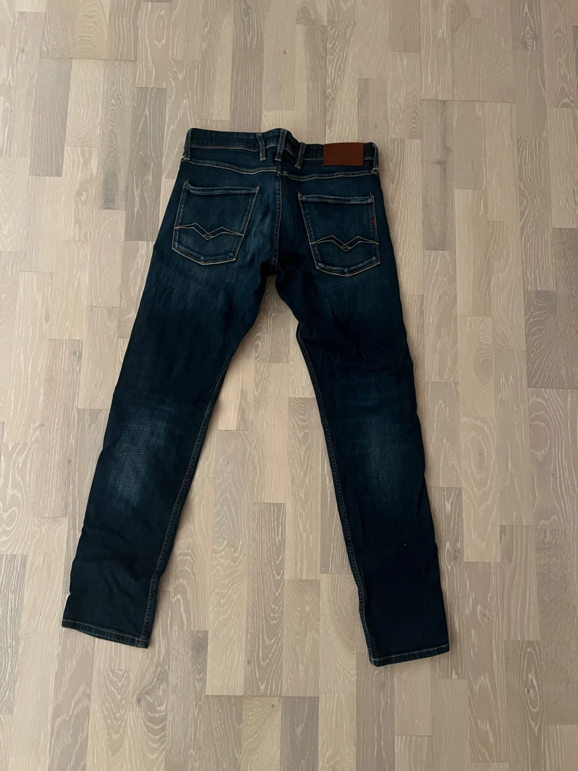 Replay mörkblå jeans straight fit