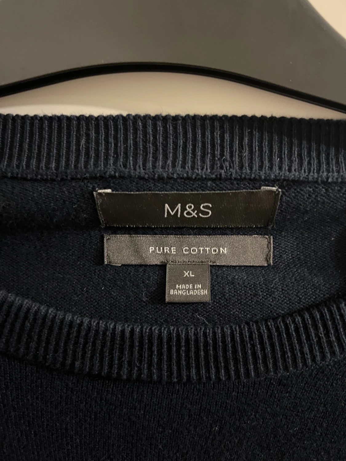 Mörkblå bomullströja från M&S XL - 1