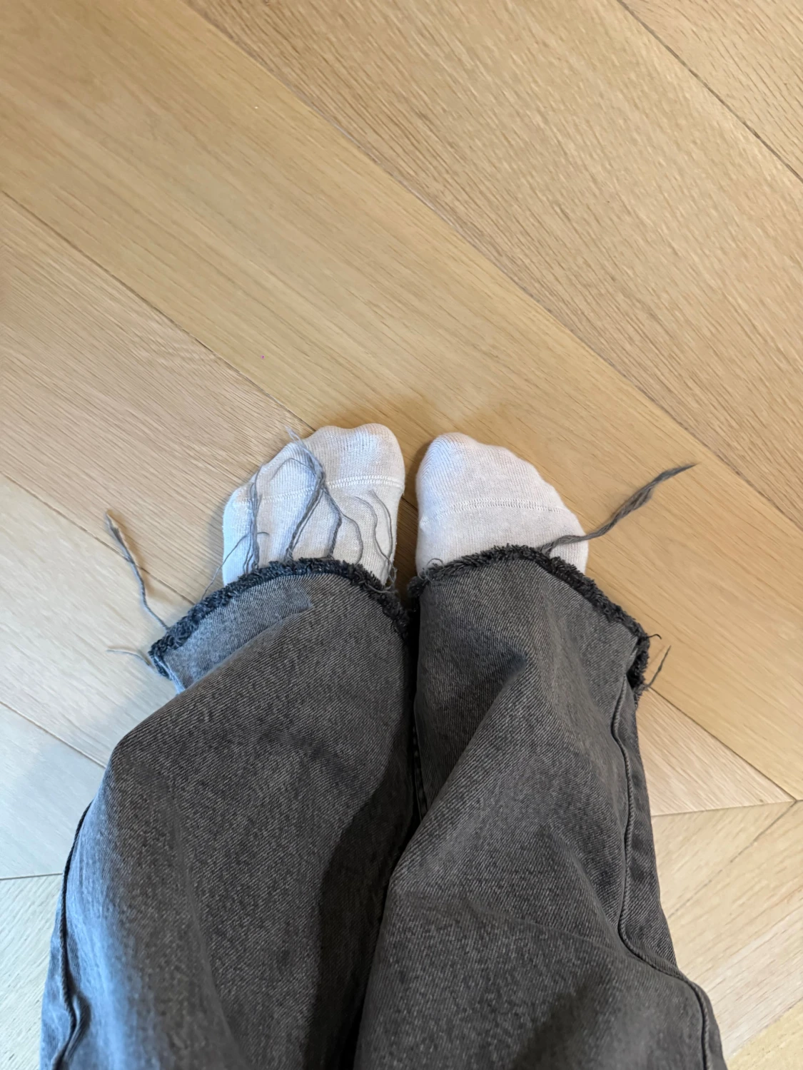 Raka gråa jeans - 3