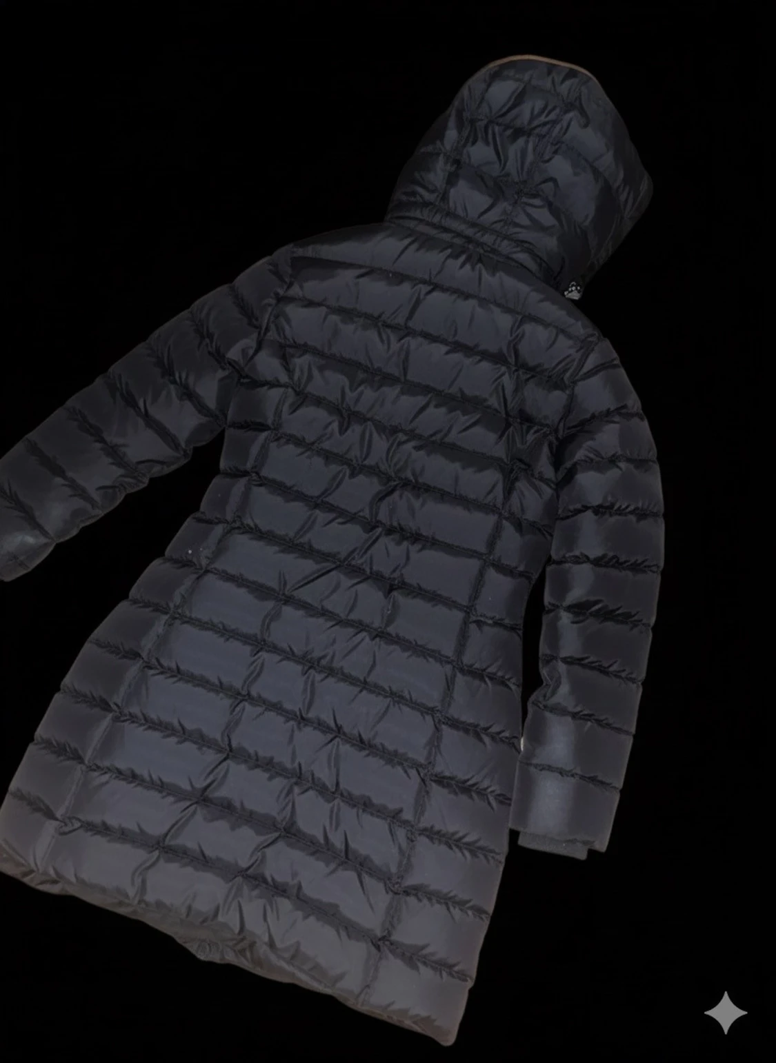 Svart lång dunjacka Tommy Hilfiger - 2