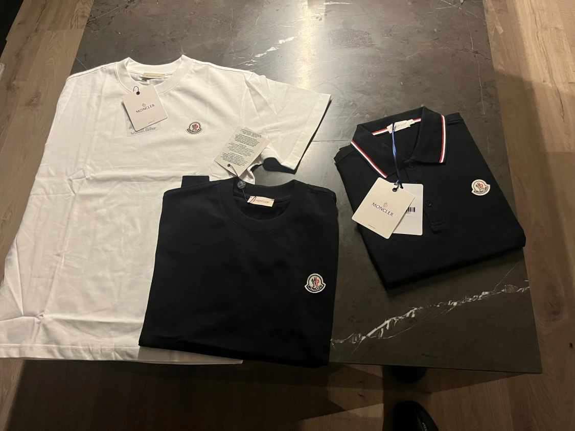 Moncler t-shirt och piké svart/vit