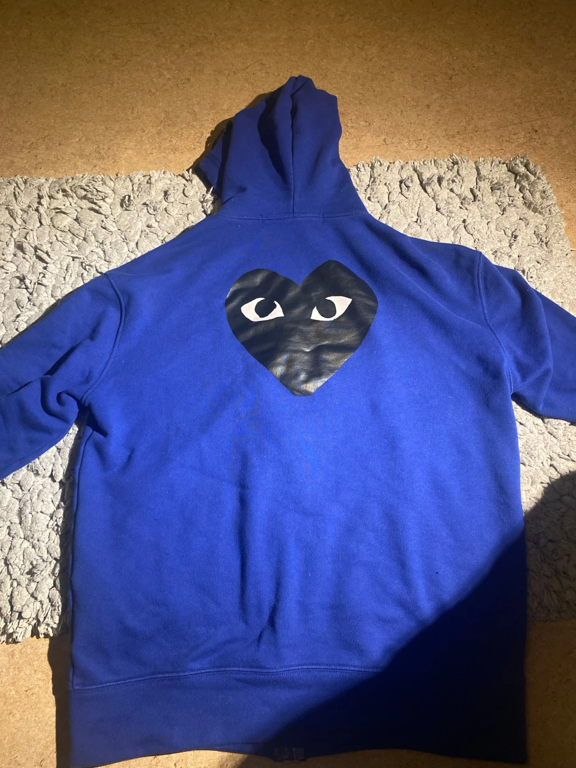 Blå Comme des Garçons PLAY hoodie L - 3