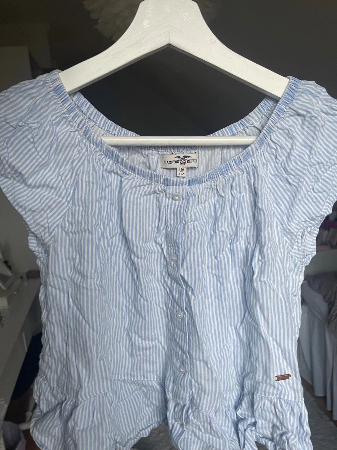 Blårandig blus från Hampton Republic