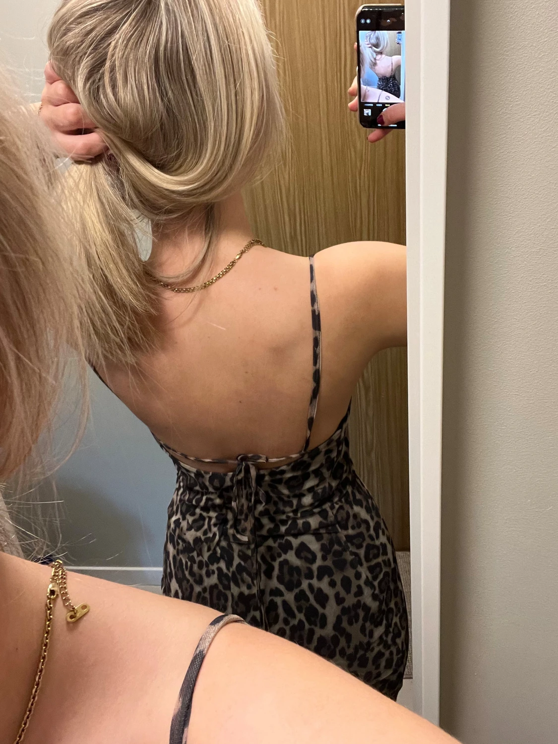 Lång leopardklänning - 1