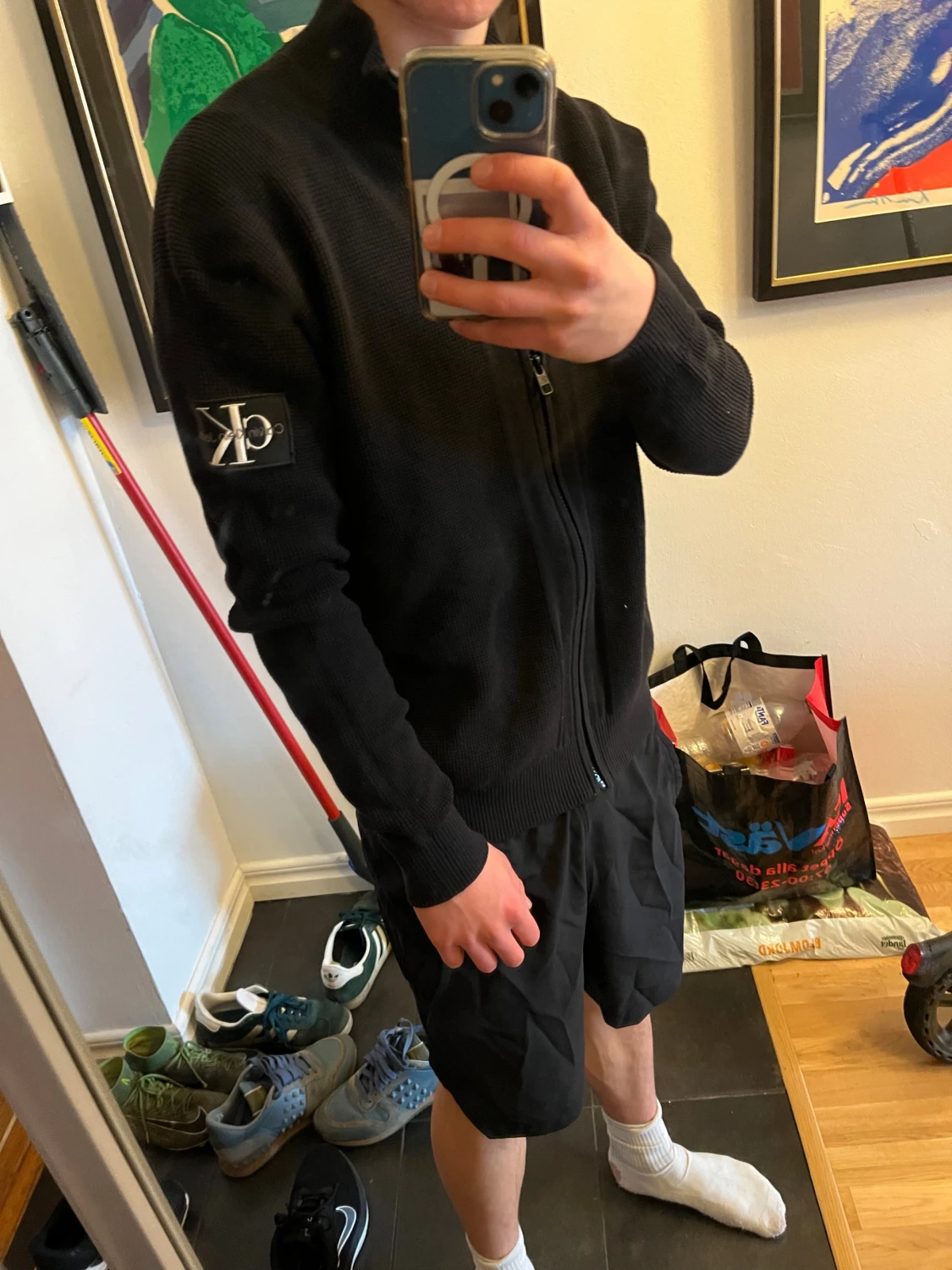 Svart stickad kofta från Calvin Klein - 3