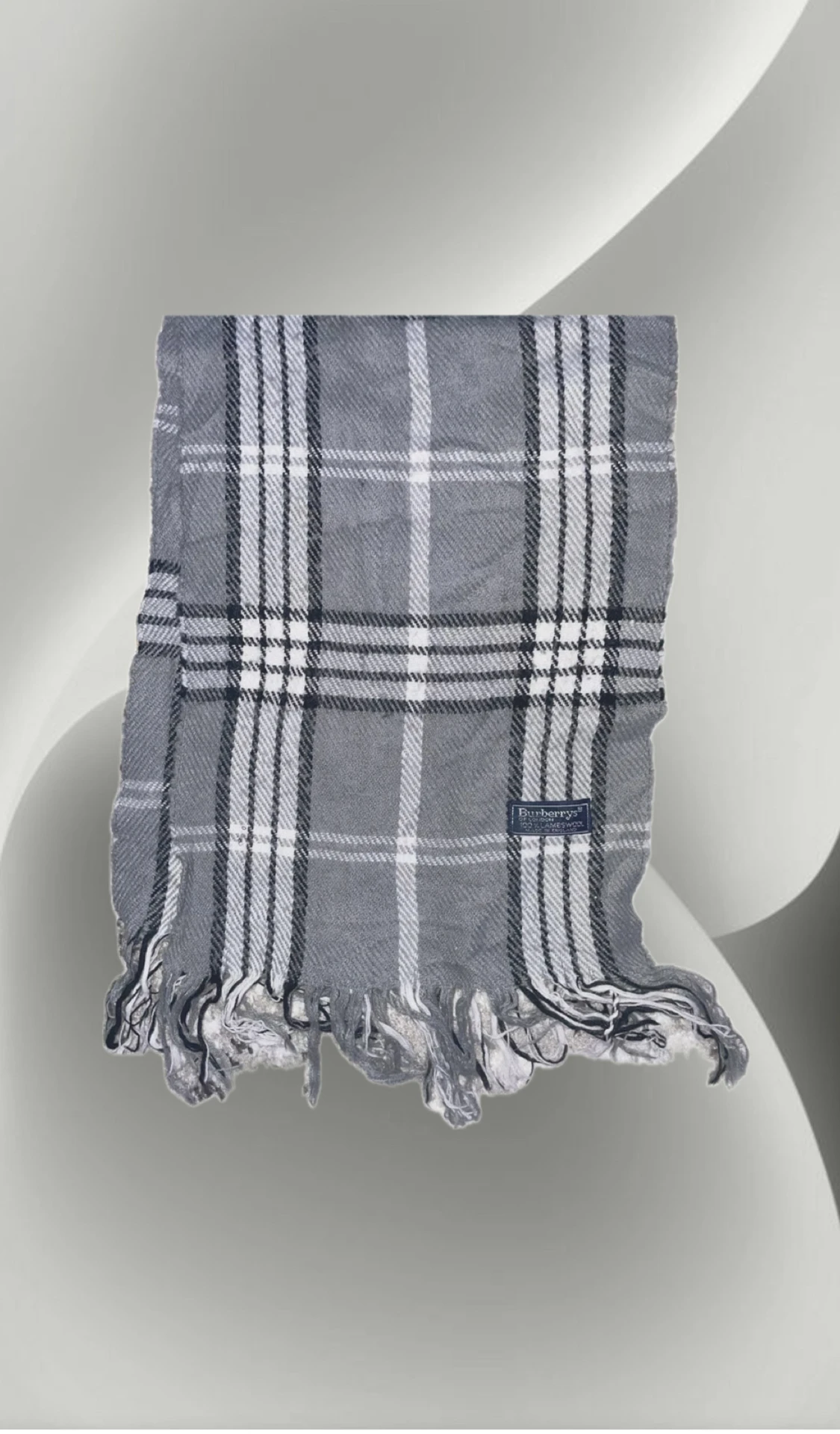 Grå rutig halsduk från Burberrys