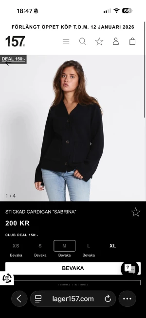 Kofta Lager 157 - Svart stickad kofta från Lager 157 ”sabrina” 