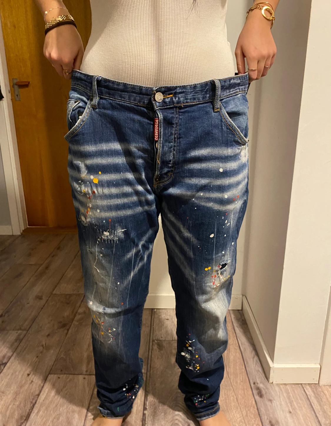 Dsquared2 paint splatter jeans - 2