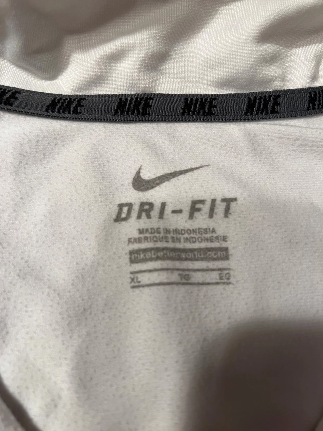 Vit Nike Dri-Fit half zip tröja - 4