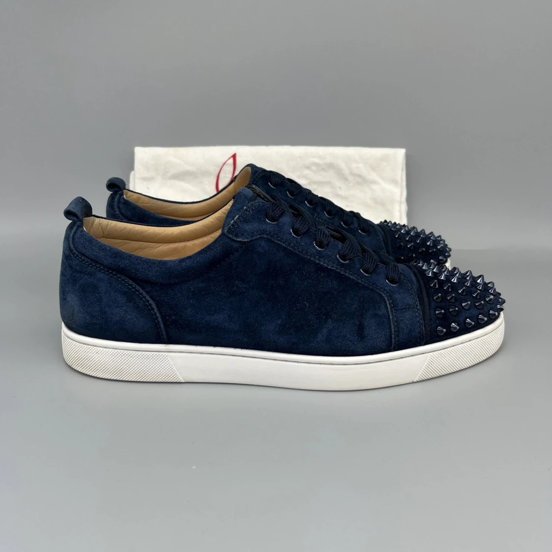 Christian Louboutin Louis Junior Spikes Sneaker Navy - 2