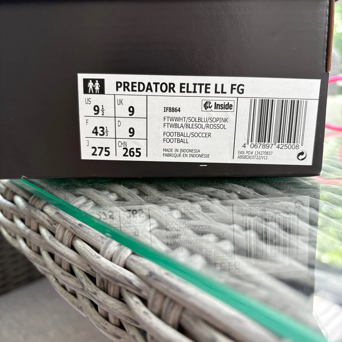 Adidas Predator fotbollsskor vit/blå/rosa - 4