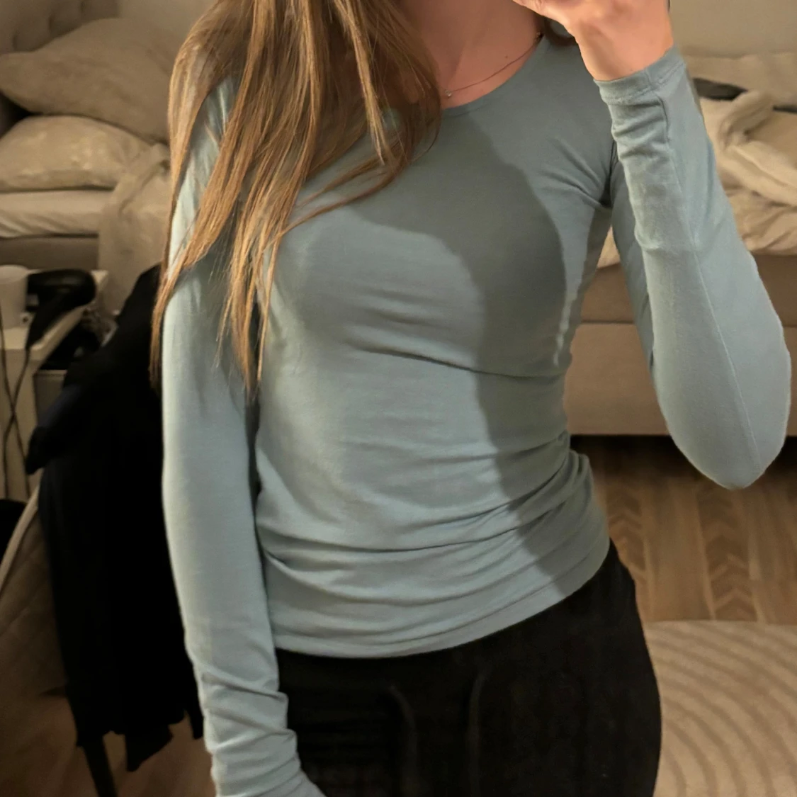 Ljusblå långärmad topp från Amisu New Yorker 