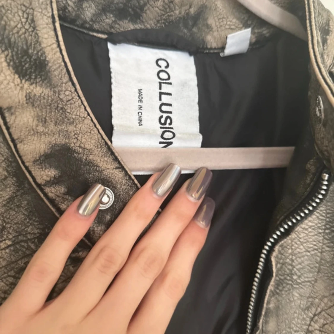 Brun skinnjacka från Collusion  - 3