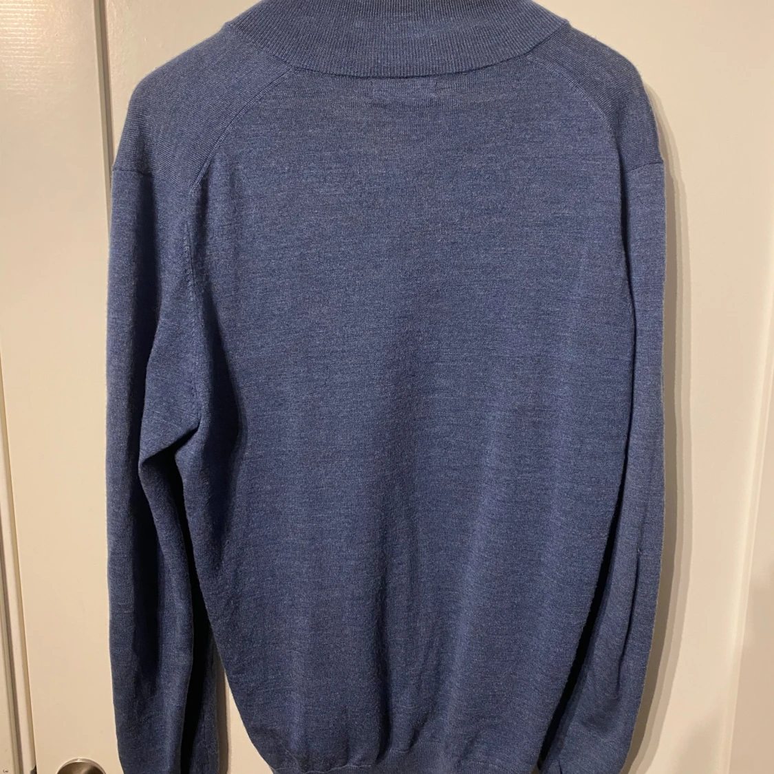 Blå merinotröja med hel zip från Matinique - 1