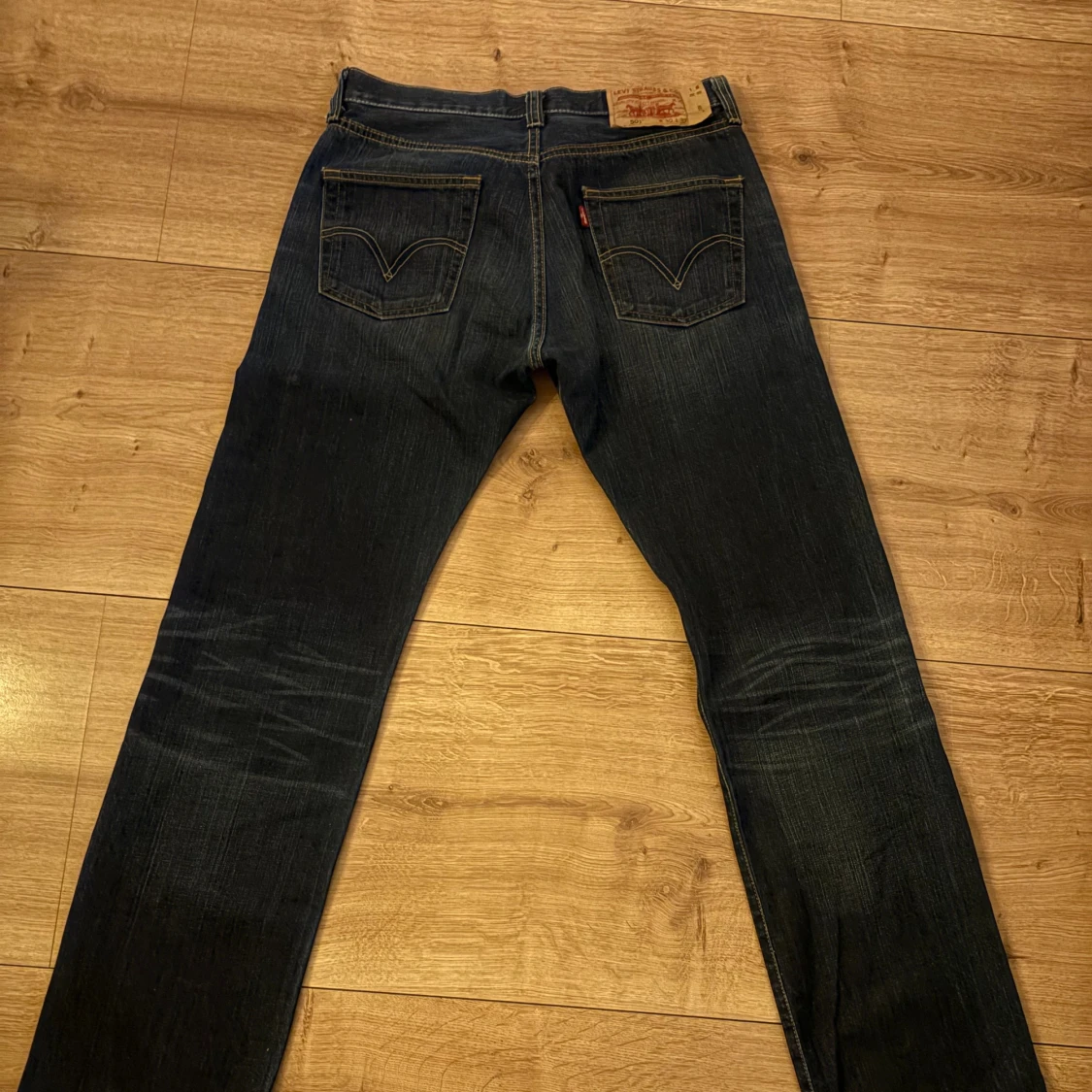 Levi's 501 mörkblå jeans straight fit - 3