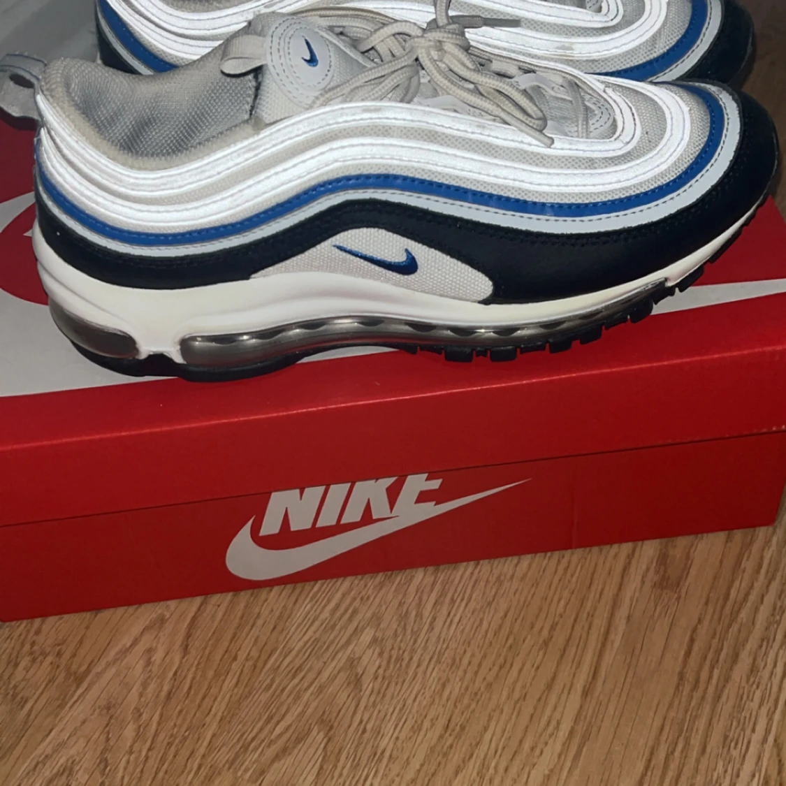 Nike Air Max 97 vit/blå/svart sneakers - 2