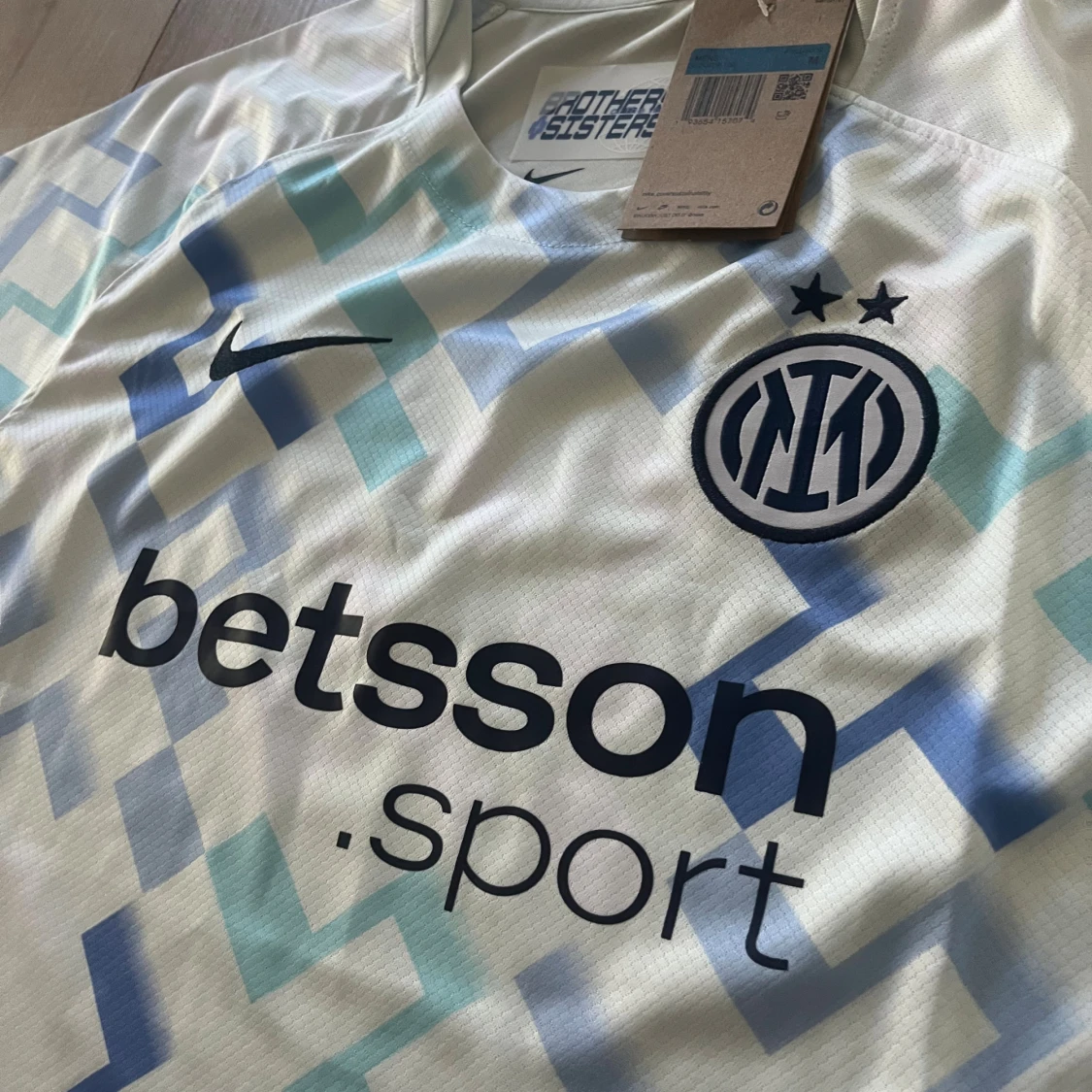 Inter Nike fotbollströja vit/blå - 2