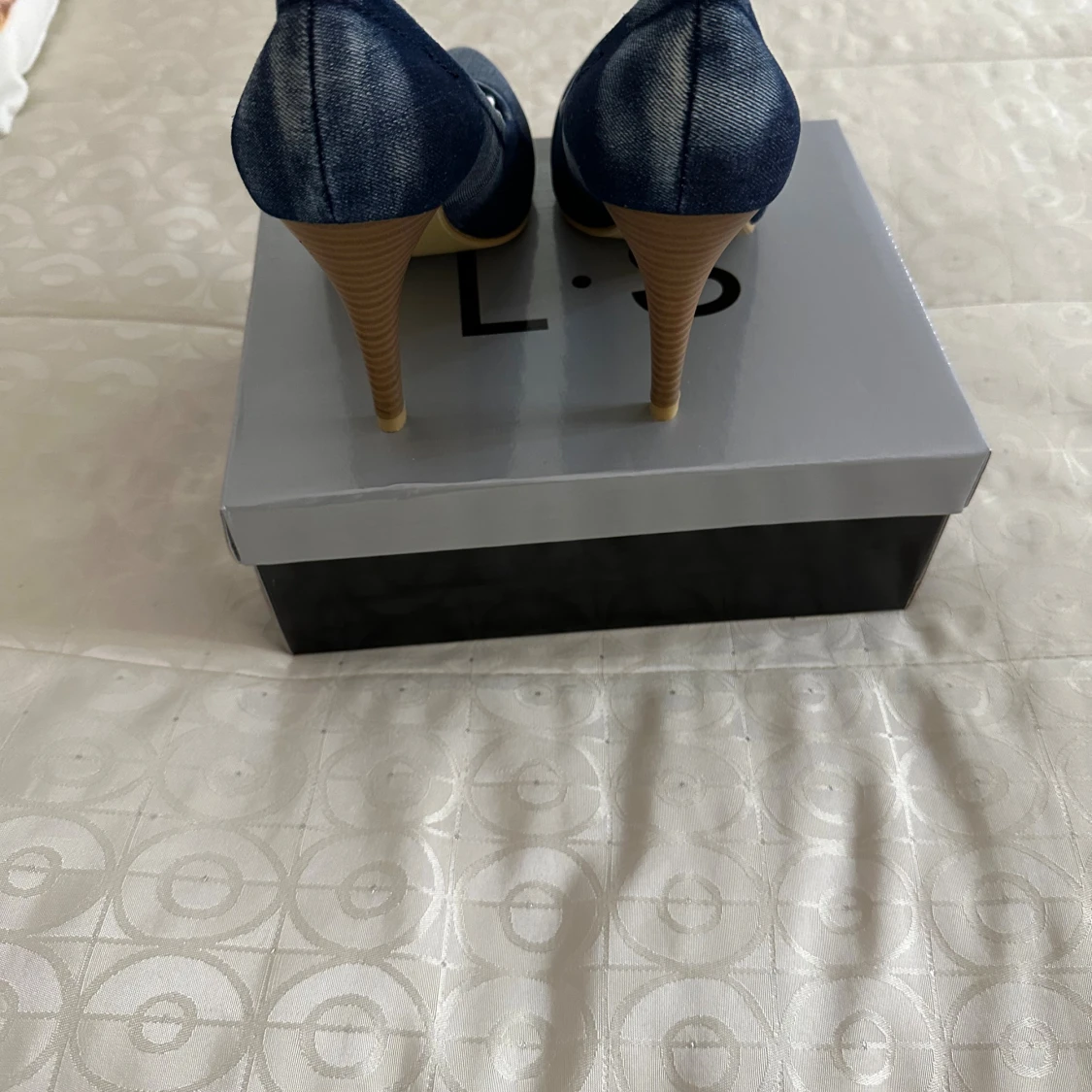 Mörkblå jeanspumps från L.S - 2