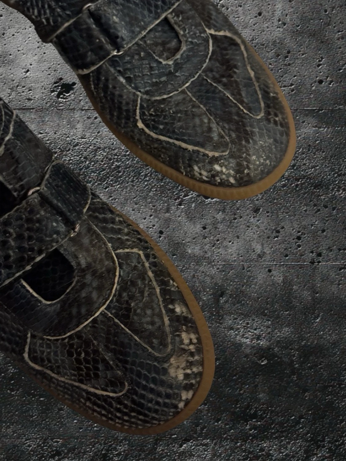 Maison Margiela python tripple straps high top gats - 3