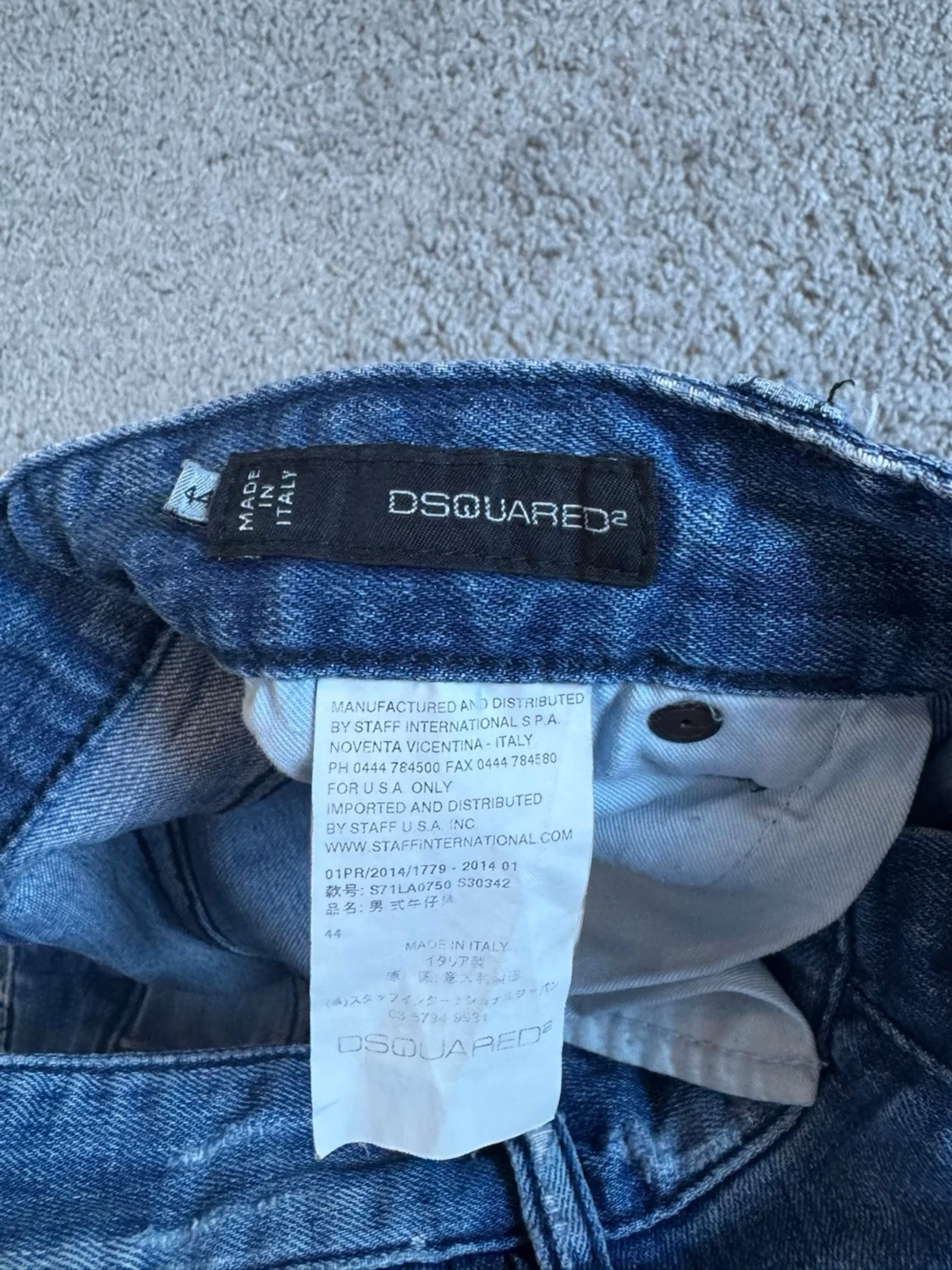 Blå Dsquared2 jeans med slitningar - 3