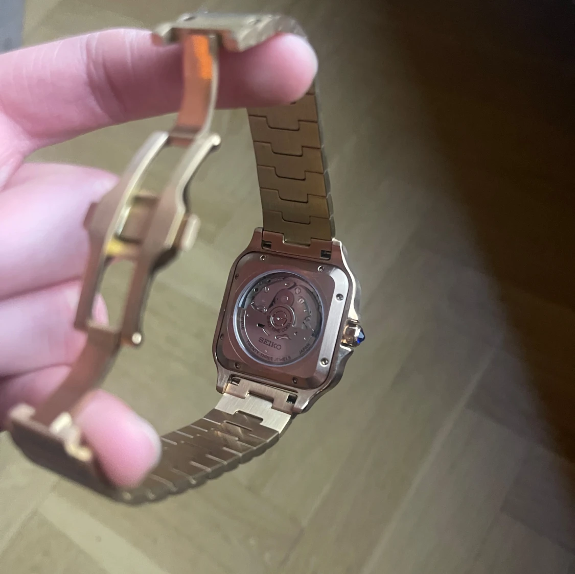 Seiko Mod Santos – Rose Gold (Vit Tavla) - 3