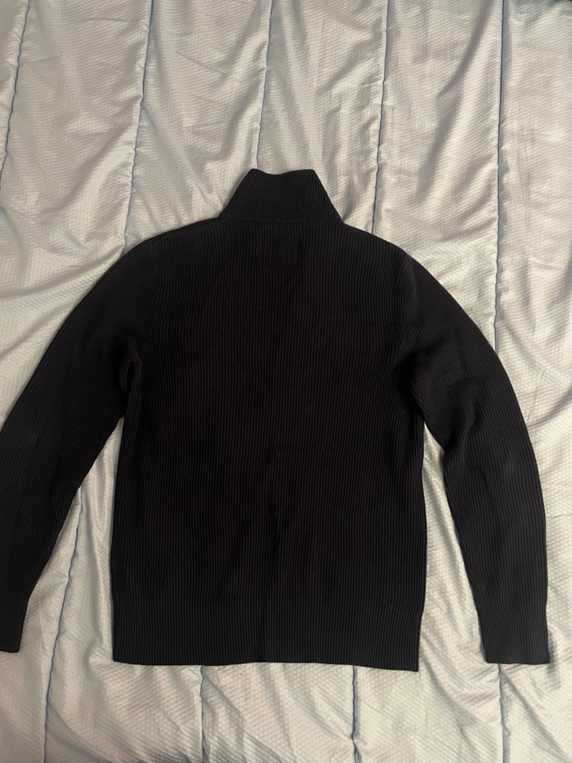 Mörkblå stickad half zip från Jack & Jones i storlek M - 1