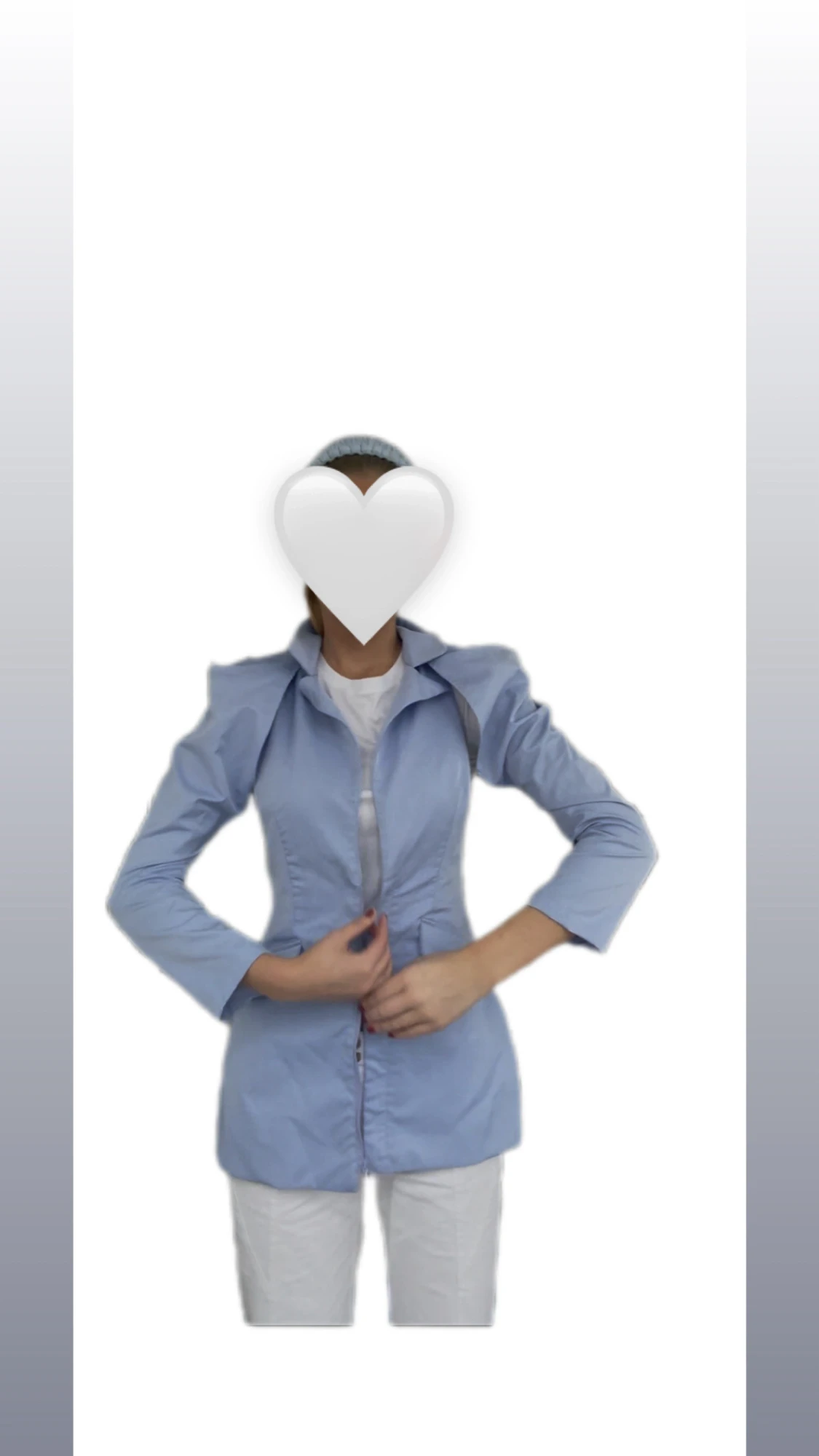 Ljusblå kavaj med axeldetaljer Pretty Little Thing - 3