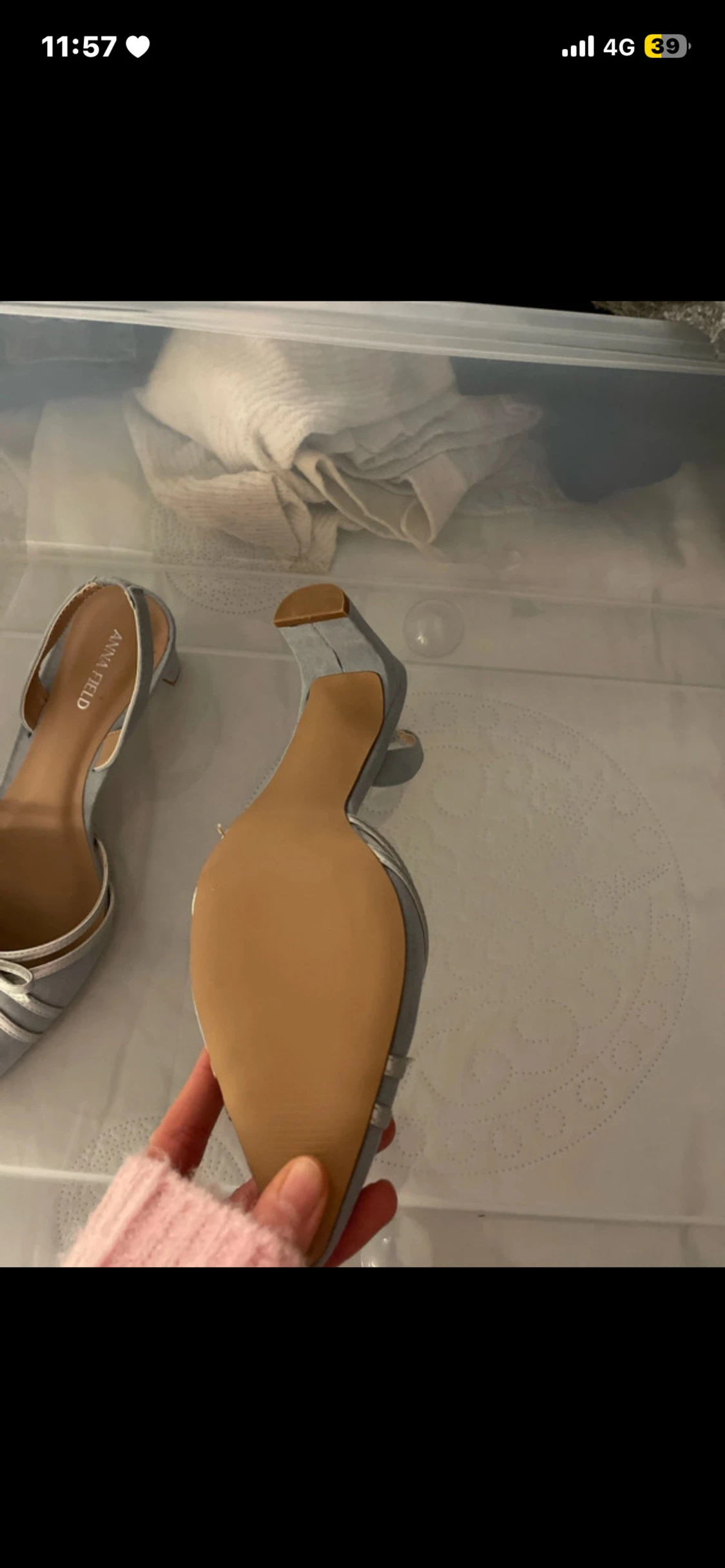 Silverfärgade pumps från Anna Field - 3