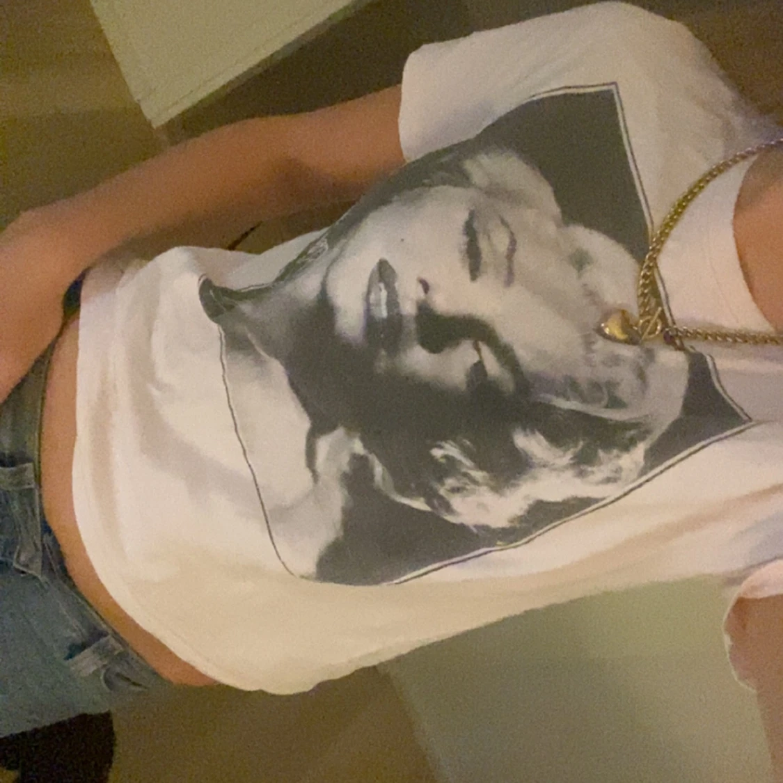 Ljusrosa t-shirt med Marilyn Monroe-tryck - 1